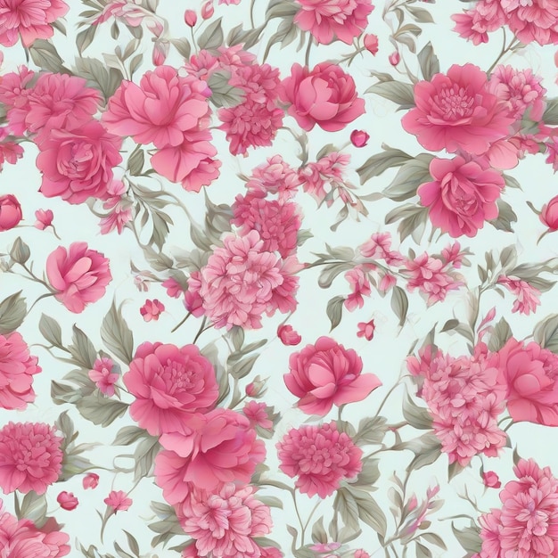 beautiful floral flower seamless pattern background for premium product ai generated