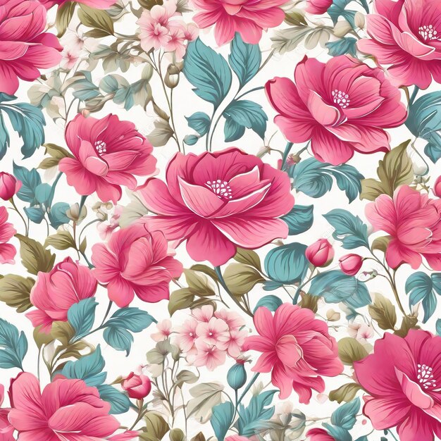 beautiful floral flower seamless pattern background for premium product ai generated