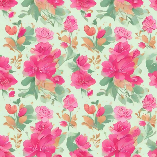 beautiful floral flower seamless pattern background for premium product ai generated