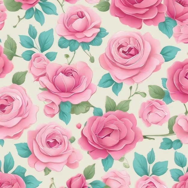 Photo beautiful floral flower seamless pattern background for premium product ai generated