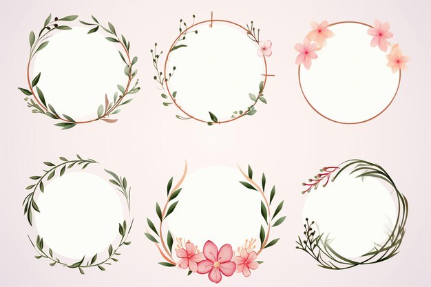 Beautiful floral frame colleciton