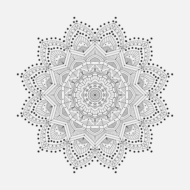 Photo beautiful floral mandala coloring pages design