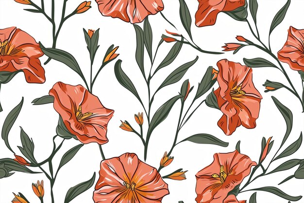 Photo beautiful floral pattern background flower flat design