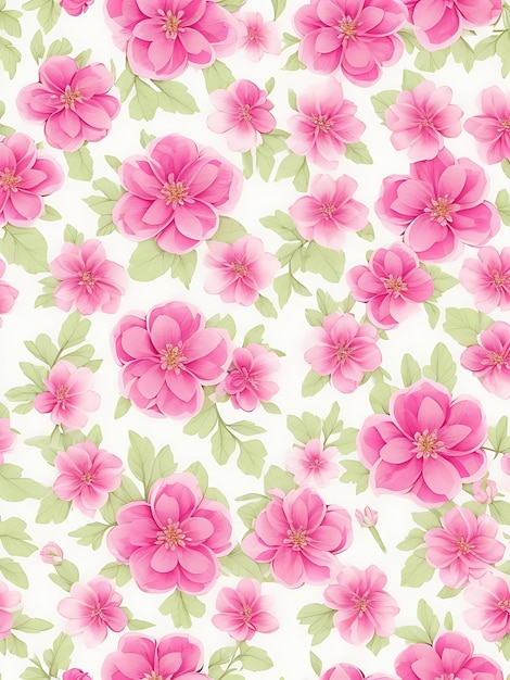 Beautiful floral pattern background with flowers generative ai