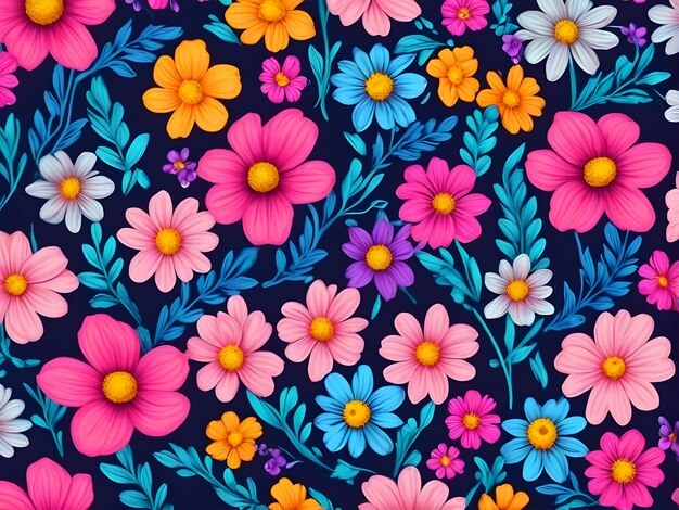 Photo beautiful floral pattern background