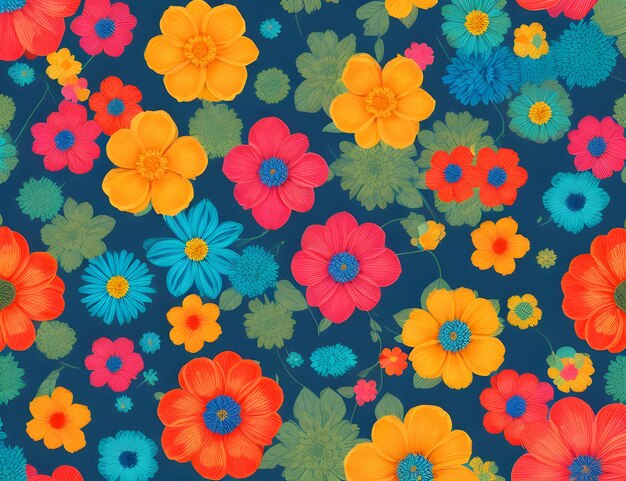 Photo beautiful floral pattern background