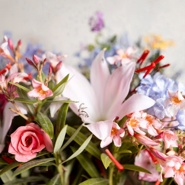 Photo beautiful floral valentine's day concept