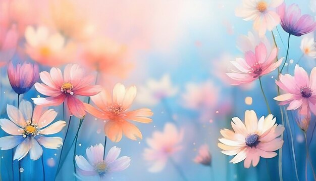 Photo beautiful floral wallpaper