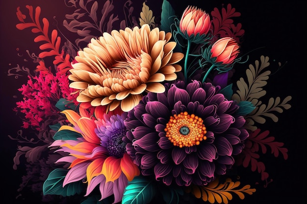 Beautiful floral wallpaper