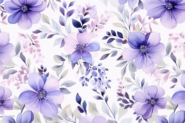 美しい花の水彩画のパターン 背景