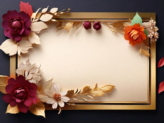 Beautiful floral wedding invitation card background design best quality realistic banner template