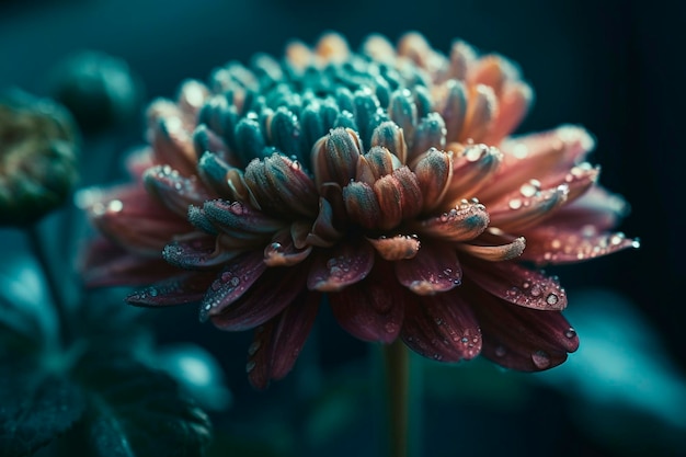 Beautiful flower after the rain Generative AI