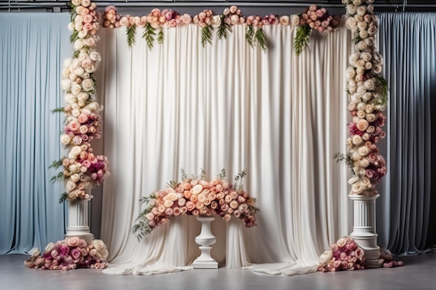 Beautiful flower backdrop For taking pictureswedding decorationrose wall white rosewedding ceremony