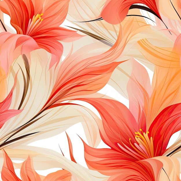 Beautiful flower designs in red hues create eyecatching decorative vectors for wallpapers tiled