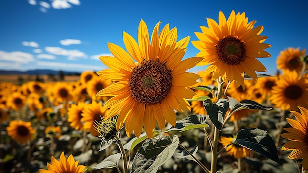 beautiful flower field scenery