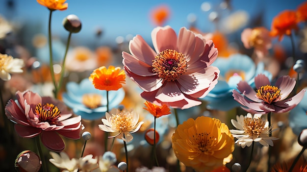 美しい花畑の風景