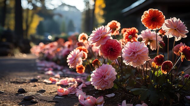 美しい花畑の風景