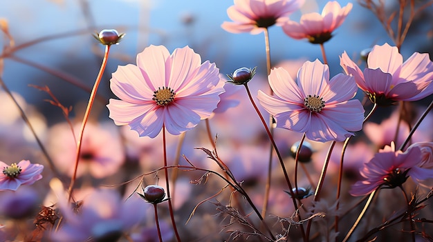 beautiful flower field scenery