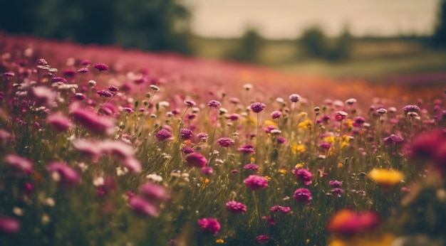 beautiful flower field summer scene beautiful flowers in the field green nature panoramic view