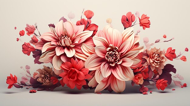 Photo beautiful flower illustration