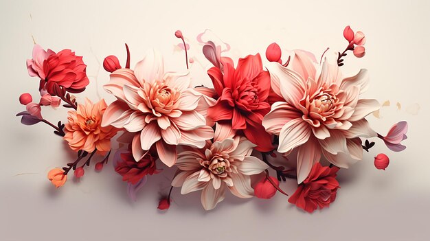 Photo beautiful flower illustration