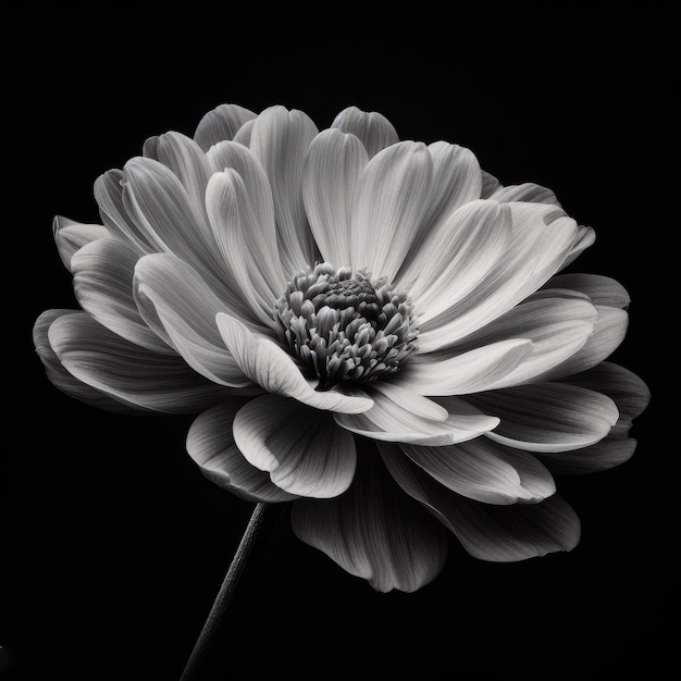 красивый цветок изолированный на черном фоне с обрезкой пути близко