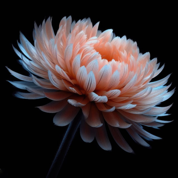 beautiful flower isolated on black background with clipping path close up