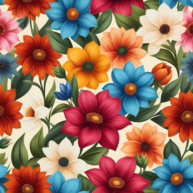 Beautiful flower patterns illustration floral background