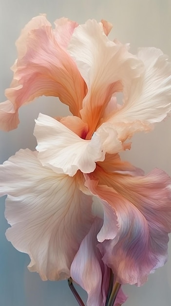 A beautiful flower with a pink and white background.