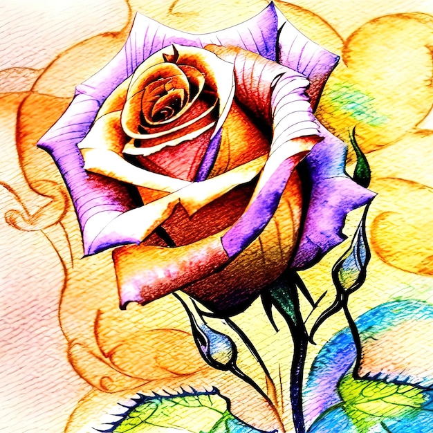 beautiful flower with a rose