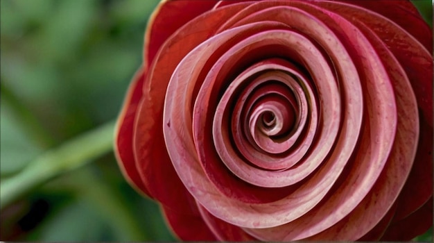 Foto un bellissimo fiore con una spirale su di esso è mostrato