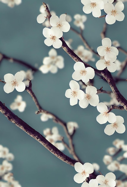 Beautiful flowers of apple tree blossoms