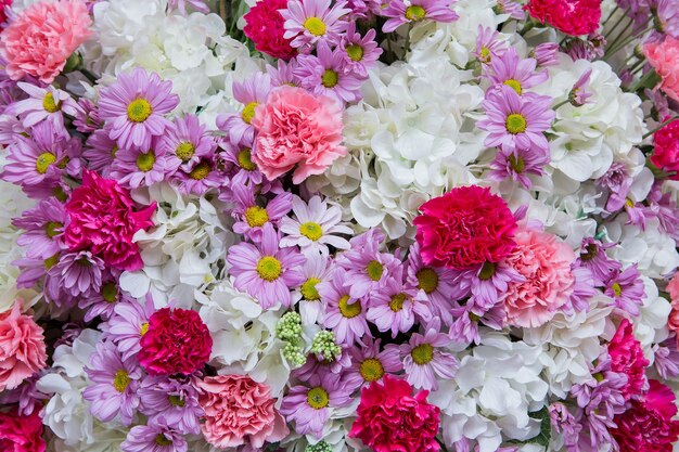 Beautiful flowers background for wedding scene