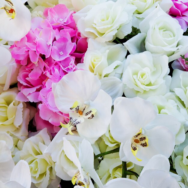 Sfondo di bellissimi fiori per la scena del matrimonio