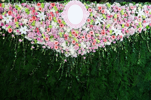 Beautiful flowers background for wedding scene