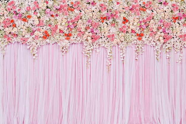 Beautiful flowers background for wedding scene