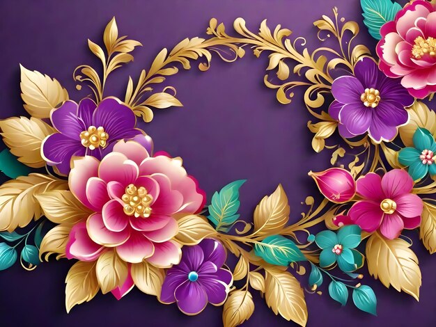 Beautiful flowers decorations ornaments wrists background illustration ai generate image