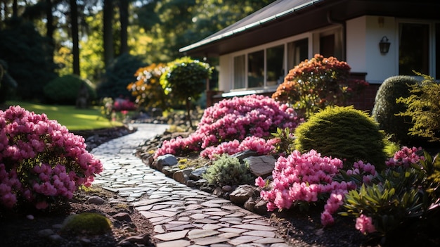 beautiful flowers in the garden