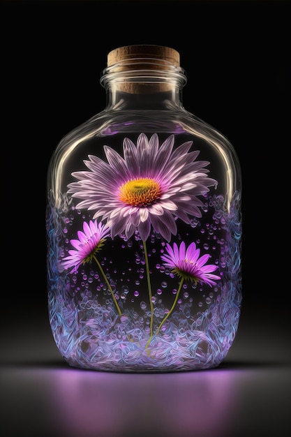 Beautiful Flowers in the bottle-oliën en essences van verse AI-technologie