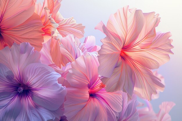 beautiful flowers made with color filters