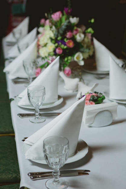 Beautiful flowers on table