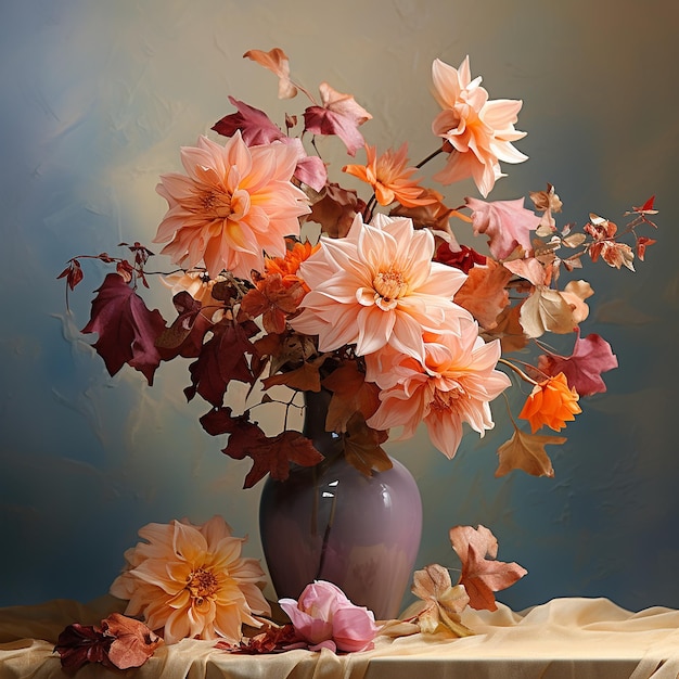 Beautiful flowers in vase