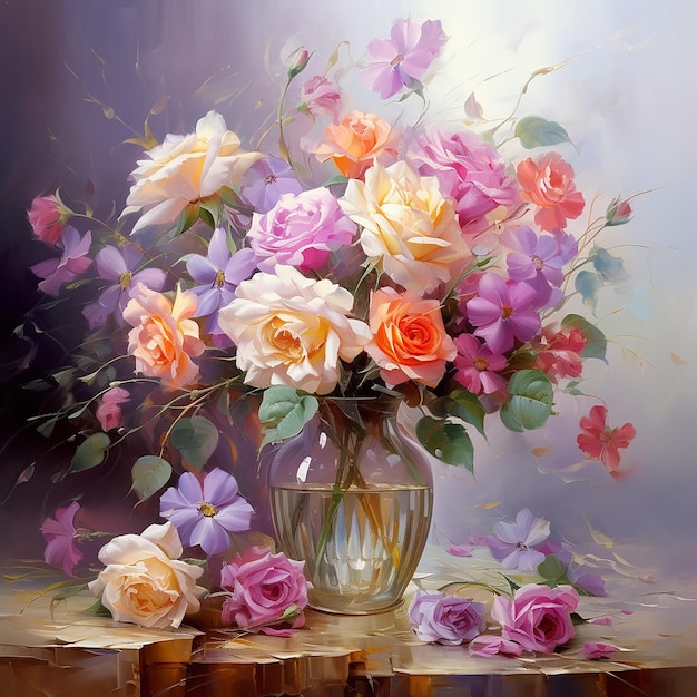 Photo beautiful flowers in vase