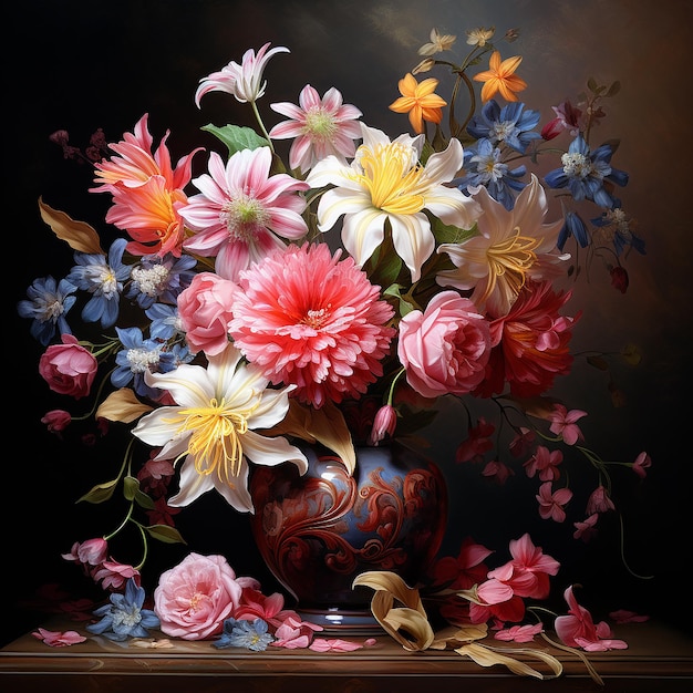 Beautiful flowers in vase