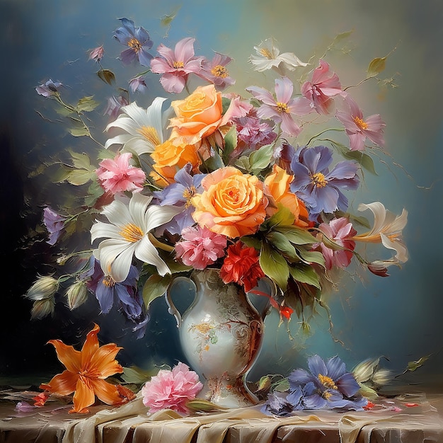 Photo beautiful flowers in vase