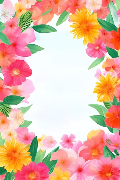 Beautiful Flowers Watercolor Pattern