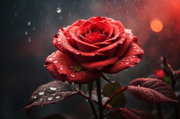 beautiful flowers with water drops on petals closeup