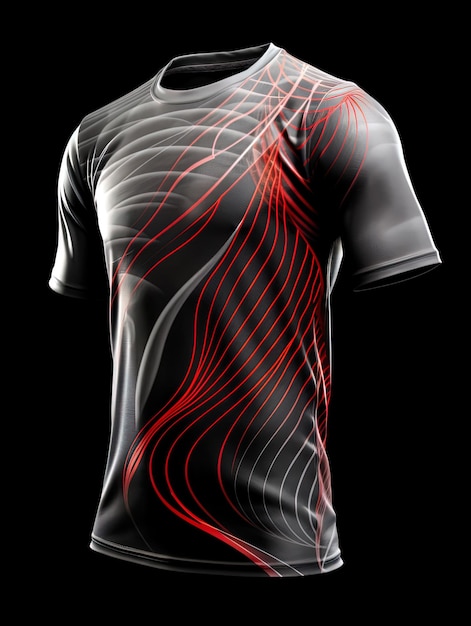 Beautiful flowing striped design of a tshirt Generative AI