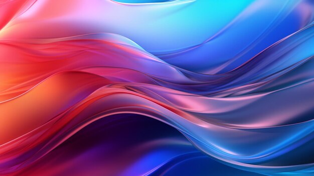 Beautiful flowing swirl of vibrant gentle calming colorful wavy 3d abstract background