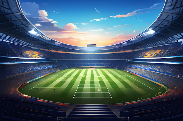 Beautiful football stadium or soccer stadium ai generated